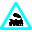 download Roadsign Train clipart image with 180 hue color