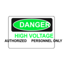 download Danger High Voltage Authorized Personnel Only clipart image with 135 hue color