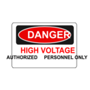 download Danger High Voltage Authorized Personnel Only clipart image with 0 hue color