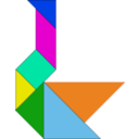 download Tangram clipart image with 0 hue color