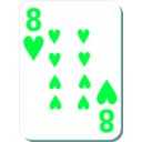 download White Deck 8 Of Hearts clipart image with 135 hue color
