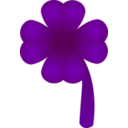 download Clover Four Leaf clipart image with 180 hue color