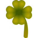 download Clover Four Leaf clipart image with 315 hue color