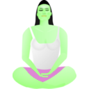 download Lady In Meditation clipart image with 90 hue color
