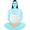 download Lady In Meditation clipart image with 180 hue color
