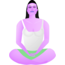 download Lady In Meditation clipart image with 270 hue color