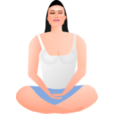download Lady In Meditation clipart image with 0 hue color