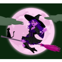 download Witch clipart image with 270 hue color