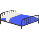 download Double Bed clipart image with 180 hue color