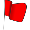 download Red Flag clipart image with 0 hue color