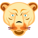 download Lion Face clipart image with 0 hue color