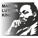 download Martin Luther King clipart image with 0 hue color