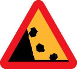 Falling Rocks From The Lhs Roadsign