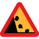 download Falling Rocks From The Lhs Roadsign clipart image with 0 hue color