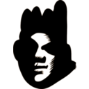 download Black Face Graffiti clipart image with 270 hue color
