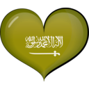 download Saudi Arabia Heart Flag clipart image with 270 hue color