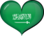 Saudi Arabia Heart Flag