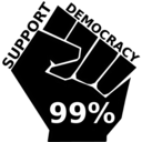 download Occupy Support Democracy clipart image with 45 hue color