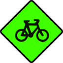 download Caution Bike clipart image with 45 hue color
