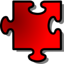 download Red Jigsaw Piece 11 clipart image with 0 hue color