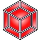 download Hyper Cube Red clipart image with 0 hue color