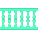 download Classical Balustrade clipart image with 135 hue color