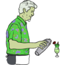 download Tiki Bartender Martin Duus clipart image with 45 hue color