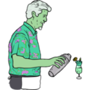 download Tiki Bartender Martin Duus clipart image with 90 hue color
