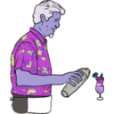 download Tiki Bartender Martin Duus clipart image with 225 hue color