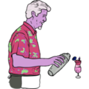 download Tiki Bartender Martin Duus clipart image with 270 hue color