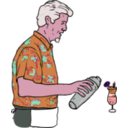 download Tiki Bartender Martin Duus clipart image with 315 hue color