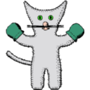 download Kitten With Mittens clipart image with 45 hue color