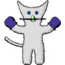 download Kitten With Mittens clipart image with 135 hue color