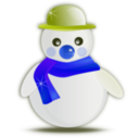 download Snowman Glossy clipart image with 225 hue color