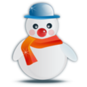 download Snowman Glossy clipart image with 0 hue color