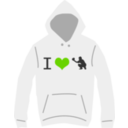 download I Love Baseball Hoodie clipart image with 90 hue color