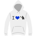 download I Love Baseball Hoodie clipart image with 225 hue color