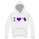 download I Love Baseball Hoodie clipart image with 270 hue color