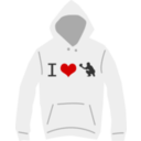 download I Love Baseball Hoodie clipart image with 0 hue color