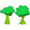 download Soft Trees clipart image with 45 hue color