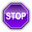 download Stop Signal clipart image with 270 hue color