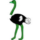 download Ostrich clipart image with 90 hue color
