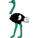 download Ostrich clipart image with 135 hue color