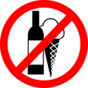 download Sign No Drinks No Ice Cream clipart image with 0 hue color