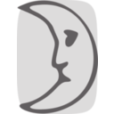 download Moon Face clipart image with 315 hue color