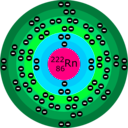 download Atome De Radon clipart image with 270 hue color