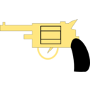 download Gun Pistol clipart image with 0 hue color