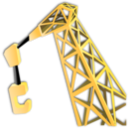 download Crane clipart image with 0 hue color