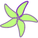 download Very Simple Starfish clipart image with 90 hue color