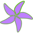 download Very Simple Starfish clipart image with 270 hue color
